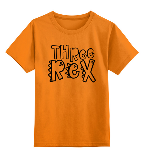 Заказать детскую футболку в Москве. Детская футболка классическая унисекс THREE REX от cooldesign  - готовые дизайны и нанесение принтов.