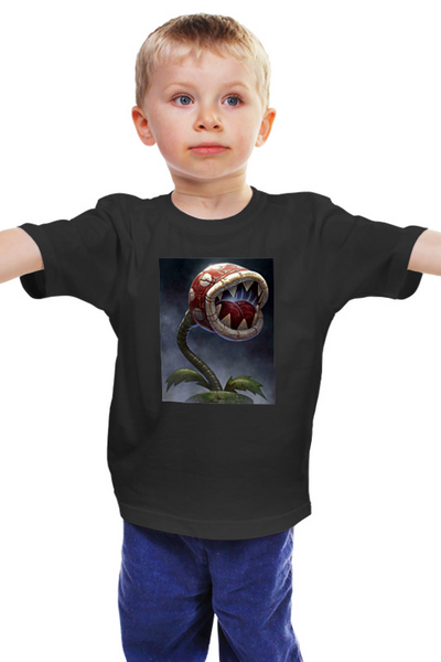 Заказать детскую футболку в Москве. Детская футболка классическая унисекс Марио Пиранья от Дана Столыпина - готовые дизайны и нанесение принтов.