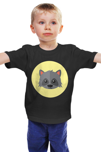 Заказать детскую футболку в Москве. Детская футболка классическая унисекс Енот. от Zamula - готовые дизайны и нанесение принтов.