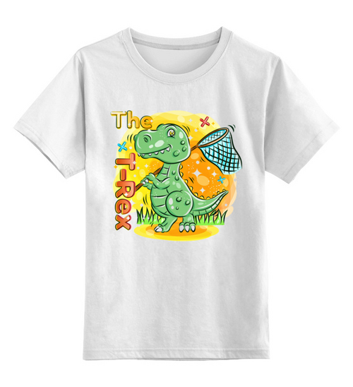 Заказать детскую футболку в Москве. Детская футболка классическая унисекс Динозаврик от T-shirt print  - готовые дизайны и нанесение принтов.