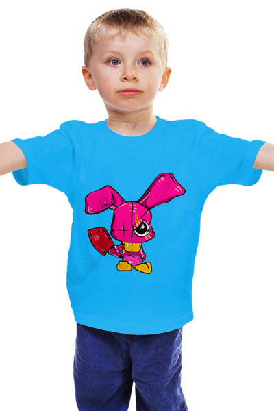 Заказать детскую футболку в Москве. Детская футболка классическая унисекс Злой кролик от Дана Столыпина - готовые дизайны и нанесение принтов.