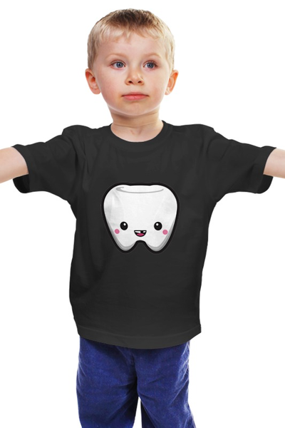 Заказать детскую футболку в Москве. Детская футболка классическая унисекс Tooth / Зуб от crash - готовые дизайны и нанесение принтов.
