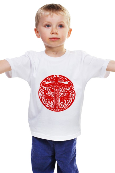 Заказать детскую футболку в Москве. Детская футболка классическая унисекс Путь воина от shop-viking - готовые дизайны и нанесение принтов.