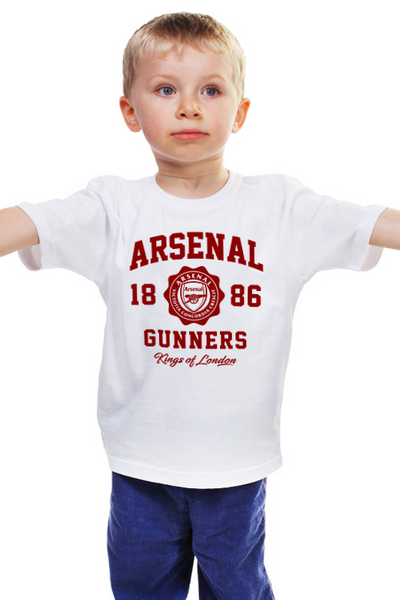 Заказать детскую футболку в Москве. Детская футболка классическая унисекс Арсенал от geekbox - готовые дизайны и нанесение принтов.
