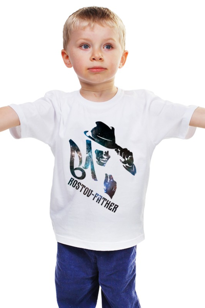 Заказать детскую футболку в Москве. Детская футболка классическая унисекс Ростов-папа от trygun - готовые дизайны и нанесение принтов.