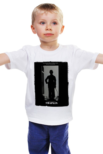 Заказать детскую футболку в Москве. Детская футболка классическая унисекс Чаплин от bordo - готовые дизайны и нанесение принтов.