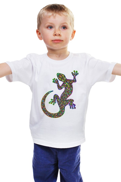 Заказать детскую футболку в Москве. Детская футболка классическая унисекс саламандра от DenTen - готовые дизайны и нанесение принтов.
