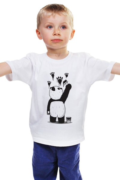 Заказать детскую футболку в Москве. Детская футболка классическая унисекс Панда вандал от printik - готовые дизайны и нанесение принтов.