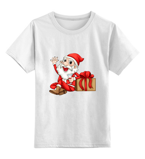 Заказать детскую футболку в Москве. Детская футболка классическая унисекс Санта от THE_NISE  - готовые дизайны и нанесение принтов.
