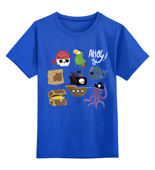 Заказать детскую футболку в Москве. Детская футболка классическая унисекс Пираты от Yaroslava - готовые дизайны и нанесение принтов.