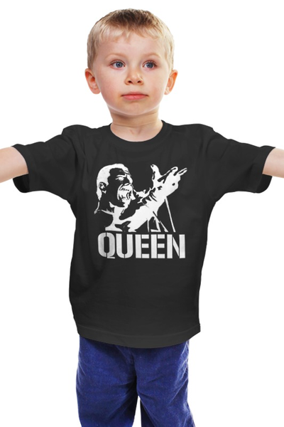 Заказать детскую футболку в Москве. Детская футболка классическая унисекс Freddie Mercury - Queen от Leichenwagen - готовые дизайны и нанесение принтов.