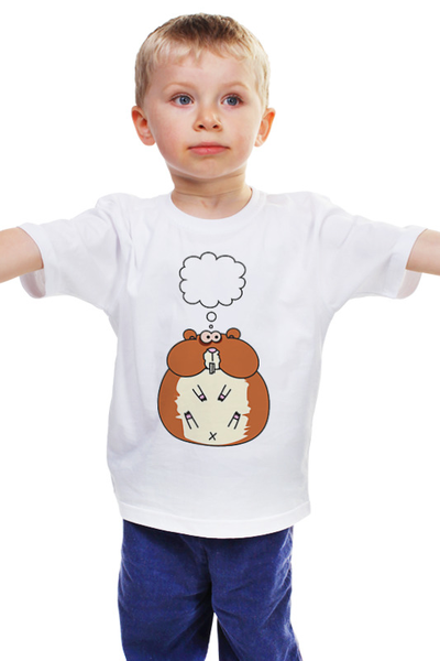Заказать детскую футболку в Москве. Детская футболка классическая унисекс Хомядум от Wax  - готовые дизайны и нанесение принтов.