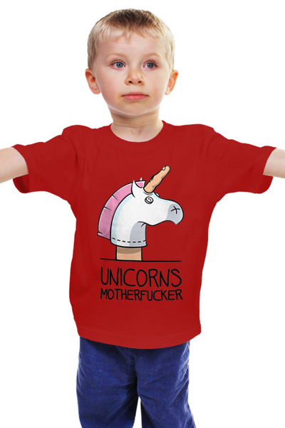 Заказать детскую футболку в Москве. Детская футболка классическая унисекс Единорог (Unicorn) от nadegda - готовые дизайны и нанесение принтов.