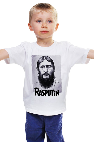 Заказать детскую футболку в Москве. Детская футболка классическая унисекс Rasputin от Leichenwagen - готовые дизайны и нанесение принтов.