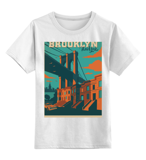 Заказать детскую футболку в Москве. Детская футболка классическая унисекс Brooklyn от Pinky-Winky - готовые дизайны и нанесение принтов.