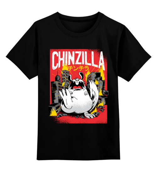 Заказать детскую футболку в Москве. Детская футболка классическая унисекс Chinzilla monster от Павел Павел - готовые дизайны и нанесение принтов.