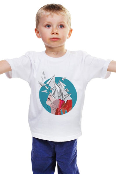 Заказать детскую футболку в Москве. Детская футболка классическая унисекс Полет мысли от енотик - готовые дизайны и нанесение принтов.