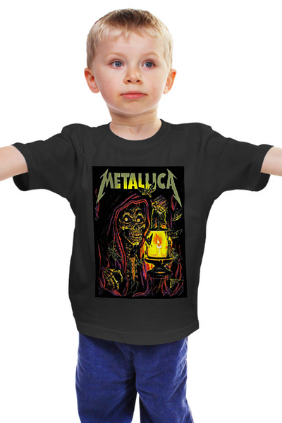 Заказать детскую футболку в Москве. Детская футболка классическая унисекс Metallica от THE_NISE  - готовые дизайны и нанесение принтов.