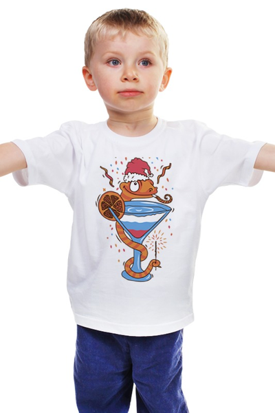 Заказать детскую футболку в Москве. Детская футболка классическая унисекс New year! от Joy - готовые дизайны и нанесение принтов.