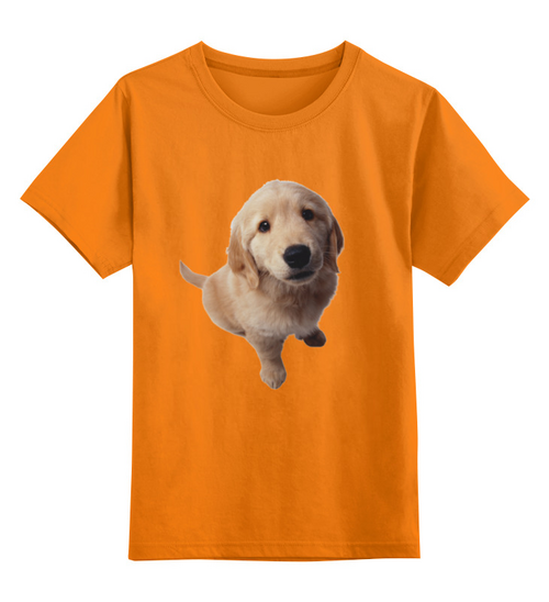 Заказать детскую футболку в Москве. Детская футболка классическая унисекс Собака - Золотистый ретривер от BAD OWL - готовые дизайны и нанесение принтов.