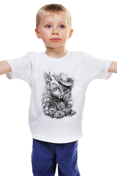 Заказать детскую футболку в Москве. Детская футболка классическая унисекс Ковбой от Xieros - готовые дизайны и нанесение принтов.