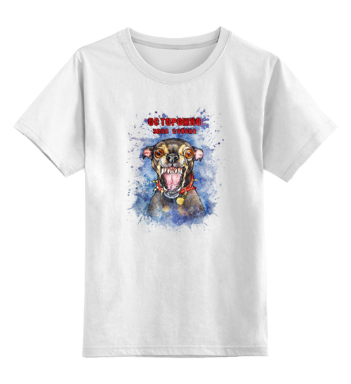 Заказать детскую футболку в Москве. Детская футболка классическая унисекс Злая собака от 50dd - готовые дизайны и нанесение принтов.