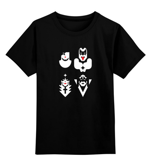 Заказать детскую футболку в Москве. Детская футболка классическая унисекс KISS — Американская рок-группа от balden - готовые дизайны и нанесение принтов.