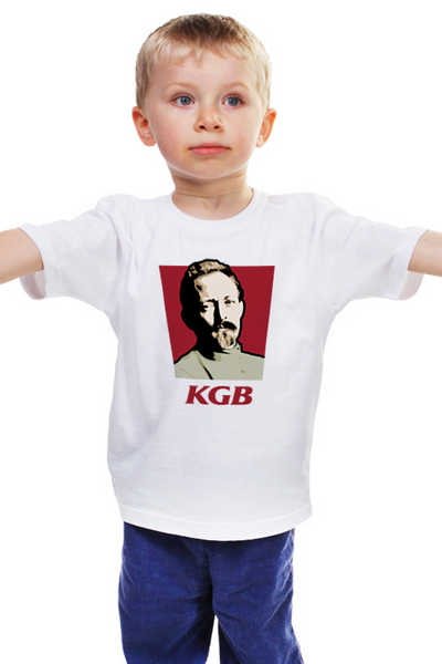 Заказать детскую футболку в Москве. Детская футболка классическая унисекс КГБ (Феликс) от Рустам Юсупов - готовые дизайны и нанесение принтов.