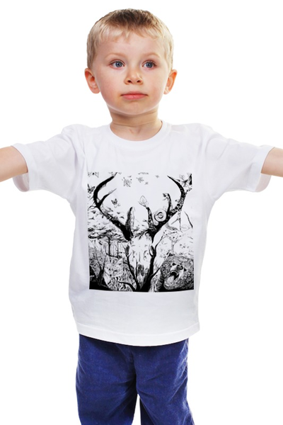 Заказать детскую футболку в Москве. Детская футболка классическая унисекс Skull - 28 от Vladec11 - готовые дизайны и нанесение принтов.