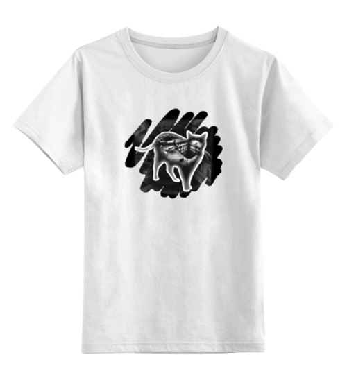 Заказать детскую футболку в Москве. Детская футболка классическая унисекс Кот Крыш от tanyazet - готовые дизайны и нанесение принтов.