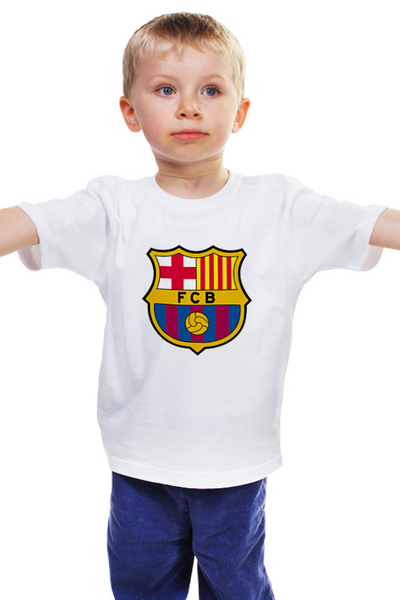 Заказать детскую футболку в Москве. Детская футболка классическая унисекс Barcelona от THE_NISE  - готовые дизайны и нанесение принтов.