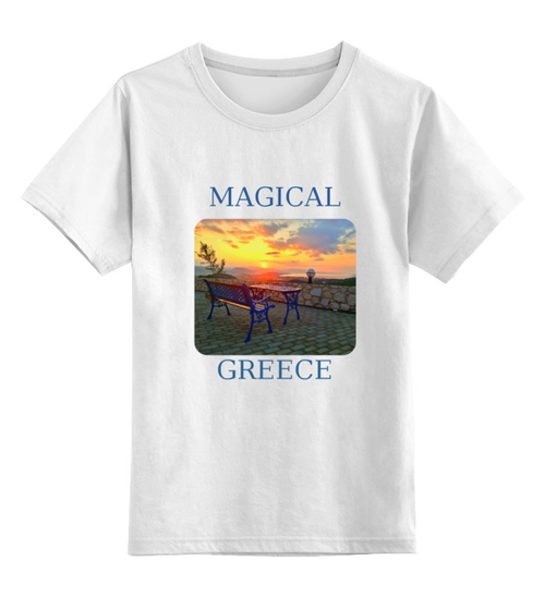 Заказать детскую футболку в Москве. Детская футболка классическая унисекс Магическая Греция от Marat Yazov - готовые дизайны и нанесение принтов.