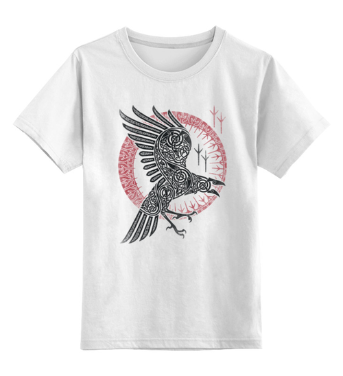 Заказать детскую футболку в Москве. Детская футболка классическая унисекс Чёрный ворон от printik - готовые дизайны и нанесение принтов.