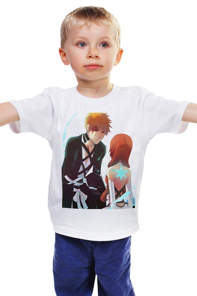 Заказать детскую футболку в Москве. Детская футболка классическая унисекс Ичиго & Орихиме  от Y L - готовые дизайны и нанесение принтов.