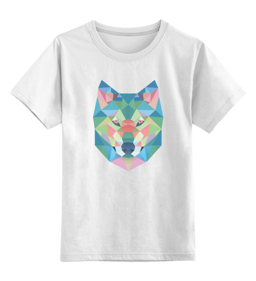 Заказать детскую футболку в Москве. Детская футболка классическая унисекс Волк (Wolf) от trugift - готовые дизайны и нанесение принтов.