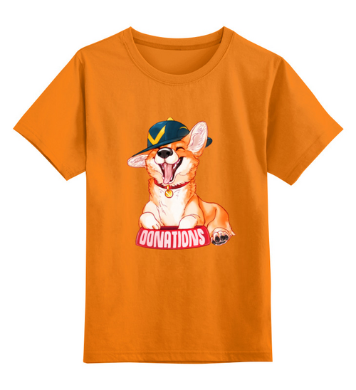 Заказать детскую футболку в Москве. Детская футболка классическая унисекс Корги  от T-shirt print  - готовые дизайны и нанесение принтов.
