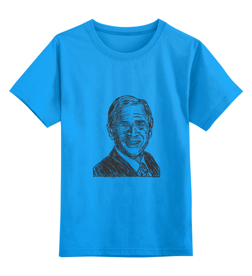 Заказать детскую футболку в Москве. Детская футболка классическая унисекс Буш Джорж от BIOS - готовые дизайны и нанесение принтов.