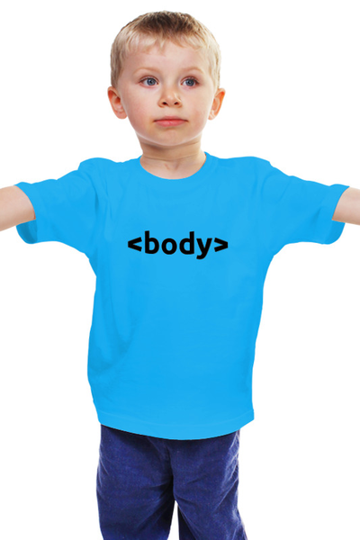 Заказать детскую футболку в Москве. Детская футболка классическая унисекс BODY Tag от Vladimir Obukhov - готовые дизайны и нанесение принтов.