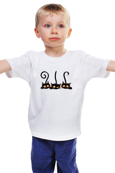 Заказать детскую футболку в Москве. Детская футболка классическая унисекс кошечки от queen  - готовые дизайны и нанесение принтов.