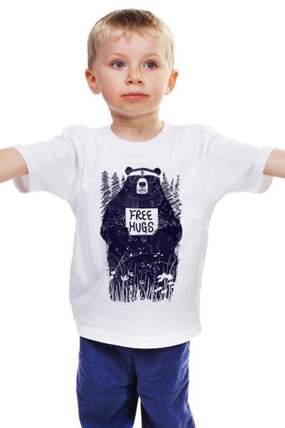 Заказать детскую футболку в Москве. Детская футболка классическая унисекс Free Hugs от priceless - готовые дизайны и нанесение принтов.