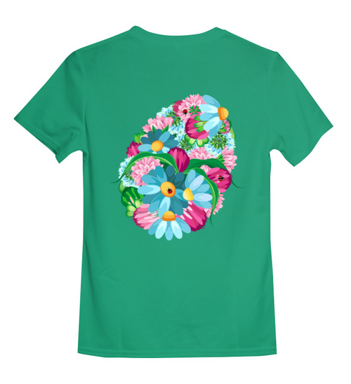 Заказать детскую футболку в Москве. Детская футболка классическая унисекс Яйцо из цветов от IrinkaArt  - готовые дизайны и нанесение принтов.