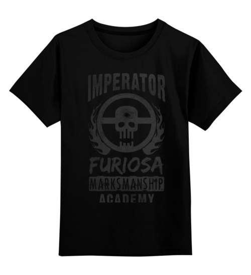 Заказать детскую футболку в Москве. Детская футболка классическая унисекс Furiosa Academy. Безумный Макс от geekbox - готовые дизайны и нанесение принтов.