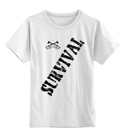 Заказать детскую футболку в Москве. Детская футболка классическая унисекс SURVIVAL от Алексс Неро - готовые дизайны и нанесение принтов.