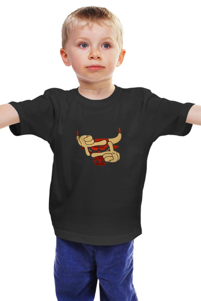 Заказать детскую футболку в Москве. Детская футболка классическая унисекс Бык эмблема от yulia.br - готовые дизайны и нанесение принтов.
