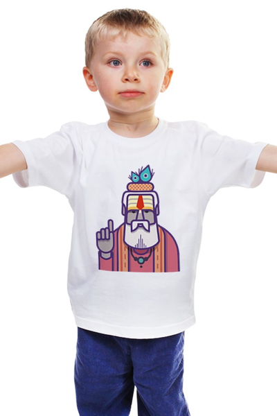 Заказать детскую футболку в Москве. Детская футболка классическая унисекс Sadhus of India от ANDREI M - готовые дизайны и нанесение принтов.