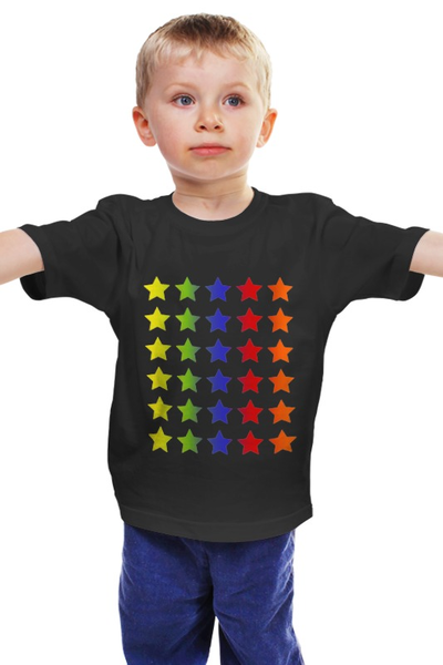 Заказать детскую футболку в Москве. Детская футболка классическая унисекс Яркие звезды от valezar - готовые дизайны и нанесение принтов.