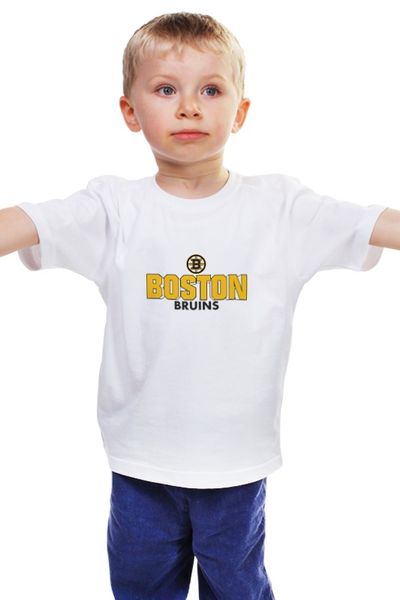Заказать детскую футболку в Москве. Детская футболка классическая унисекс Boston Bruins от kspsshop - готовые дизайны и нанесение принтов.