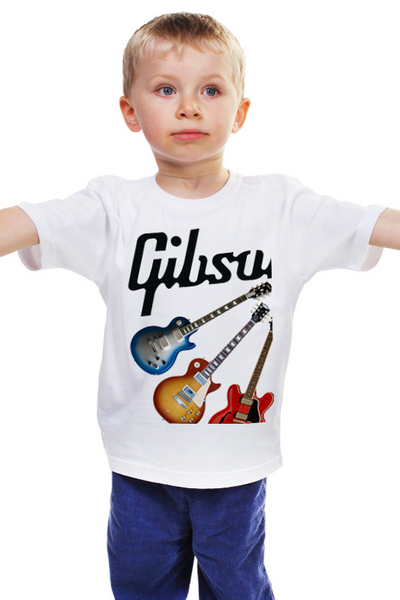 Заказать детскую футболку в Москве. Детская футболка классическая унисекс Gibson от siedmit - готовые дизайны и нанесение принтов.