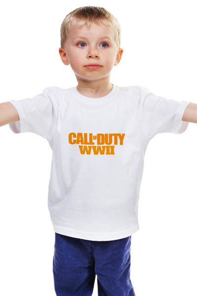 Заказать детскую футболку в Москве. Детская футболка классическая унисекс Call of Duty WW2 от THE_NISE  - готовые дизайны и нанесение принтов.