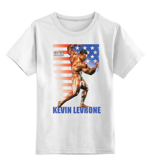 Заказать детскую футболку в Москве. Детская футболка классическая унисекс Kevin Levrone / Кевин Леврон  от KinoArt - готовые дизайны и нанесение принтов.
